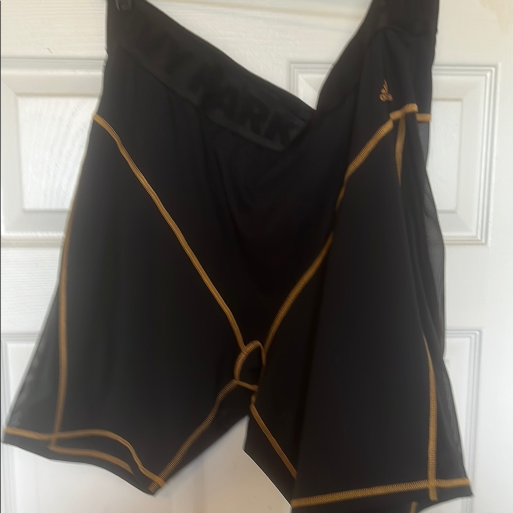IVY PARK Black and Gold Bike Shorts